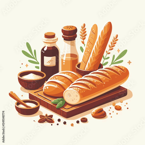 baguette, food, bread, bakery, breakfast, french, bun, meal, fresh, pastry, loaf, wheat, healthy, crust, tasty, nutrition, brown, isolated, flour, bake, organic, background, traditional, delicious, ce