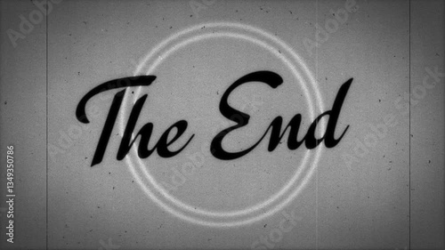 The End Old Film Background 