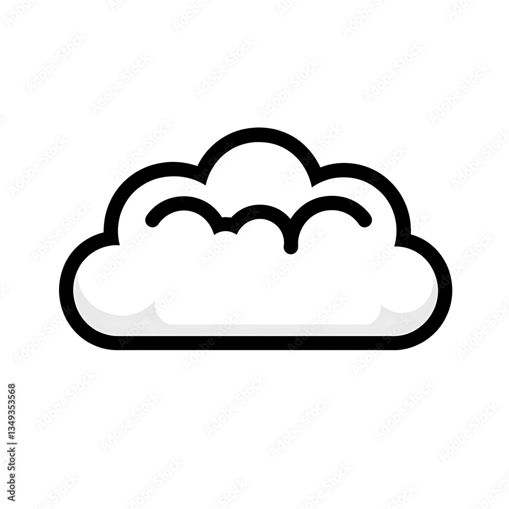 Cloud shape with artistic line details high resolution picture Cloud shape with artistic line details high resolution picture