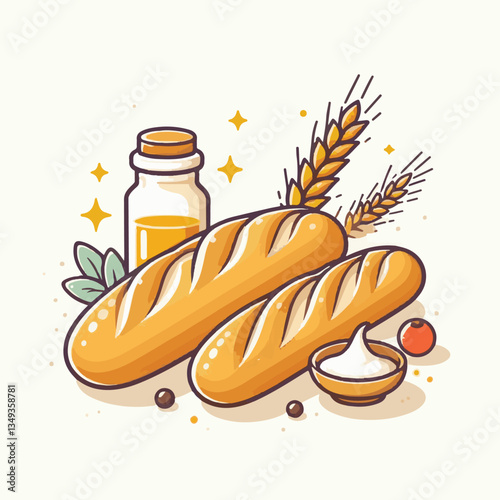 baguette, food, bread, bakery, breakfast, french, bun, meal, fresh, pastry, loaf, wheat, healthy, crust, tasty, nutrition, brown, isolated, flour, bake, organic, background, traditional, delicious, ce