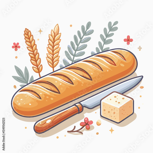 baguette, food, bread, bakery, breakfast, french, bun, meal, fresh, pastry, loaf, wheat, healthy, crust, tasty, nutrition, brown, isolated, flour, bake, organic, background, traditional, delicious, ce