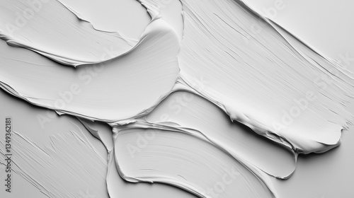 Close-up of a group of abstract shapes and lines. the shapes are arranged in a way that creates a sense of movement and depth. the lines are white and appear to be made of a smooth, glossy material.