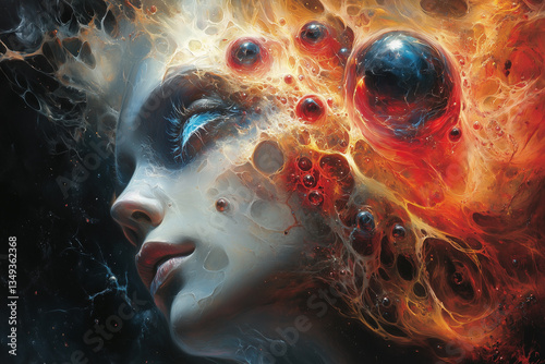 Abstract vexal art composition illustrating the 
