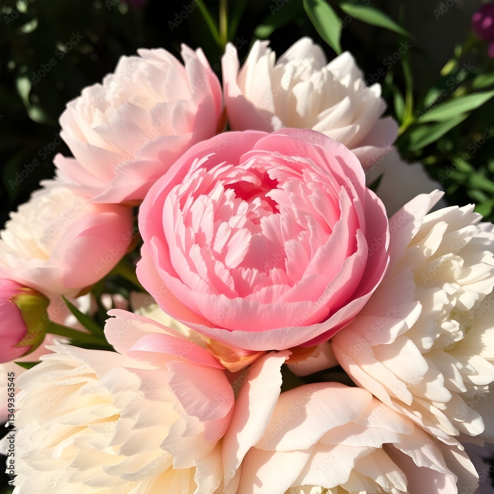 pink roses in a garden pink roses in a garden
