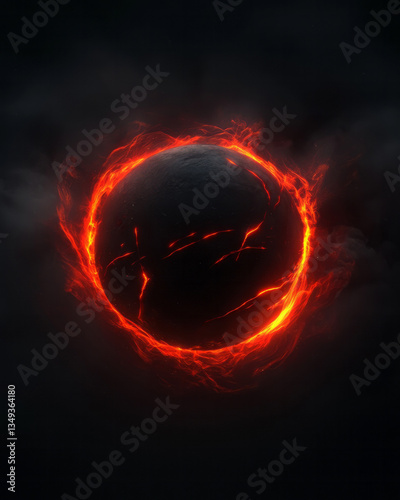 Wallpaper Mural A cinematic sci-fi concept of an experimental energy core, appearing as a black sphere infused with Torontodigital.ca