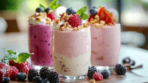 Wallpaper Mural healty desserts and smoothis realistic photo Torontodigital.ca