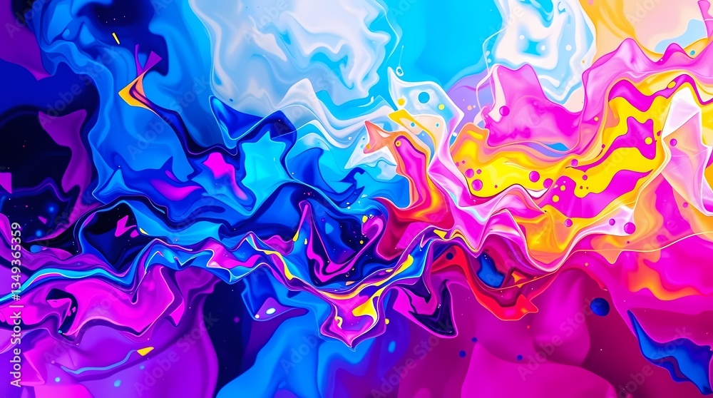 Vibrant Swirls: An abstract explosion of color, with swirling patterns and liquid textures in shades of blue, purple, yellow and pink. creating a dynamic and visually stunning piece of art. Vibrant Swirls: An abstract explosion of color, with swirling patterns and liquid textures in shades of blue, purple, yellow and pink. creating a dynamic and visually stunning piece of art.