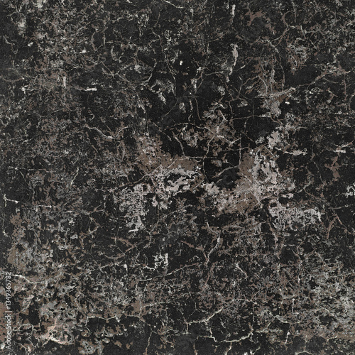 Old black stone cracked wall texture