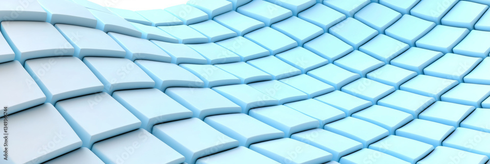 Obraz premium A conceptual abstract visualization of a flexible tiled surface, bending and flowing in an infinite
