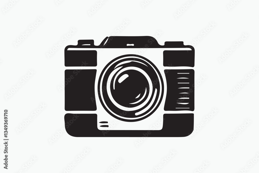 Photo Camera vector silhouettes black and white image adobe illustrator. Photo Camera vector silhouettes black and white image adobe illustrator.