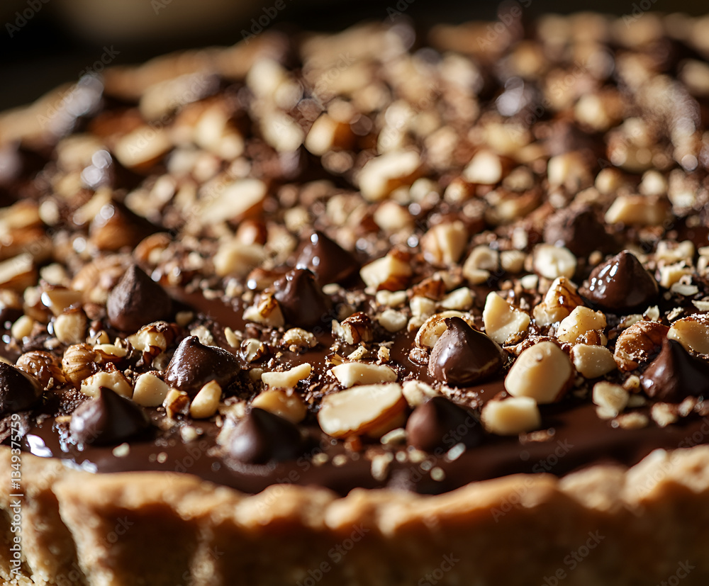 Italian walnut cake crostata with chocolate and hazelnuts Italian walnut cake crostata with chocolate and hazelnuts