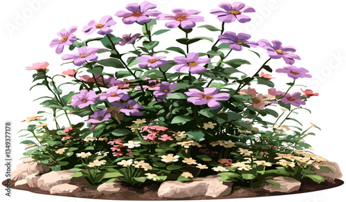 Vector flowers, gardening blooms, cutout, transparent backgrounds, nature, plant growth, floral design, botanical, garden, fresh blooms, spring, summer, green plants, floral patterns
