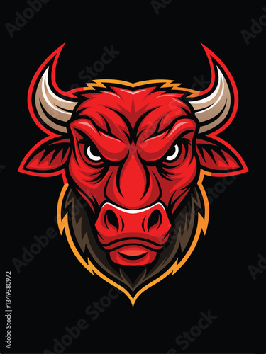 Angry Bull Mascot Design for Sports, Gaming, and Branding