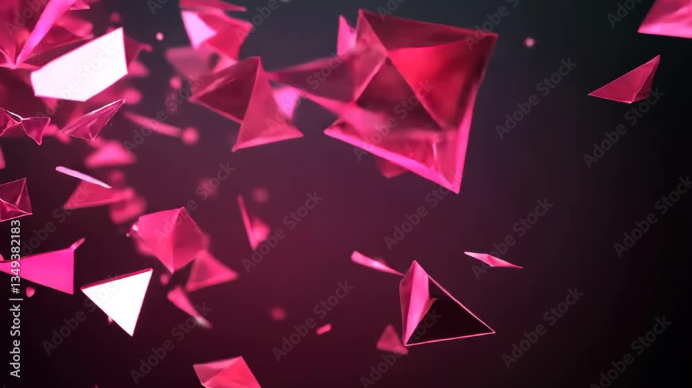 Dark Abstract Polygonal Background With Vibrant Pink Shapes Generative AI Dark Abstract Polygonal Background With Vibrant Pink Shapes Generative AI