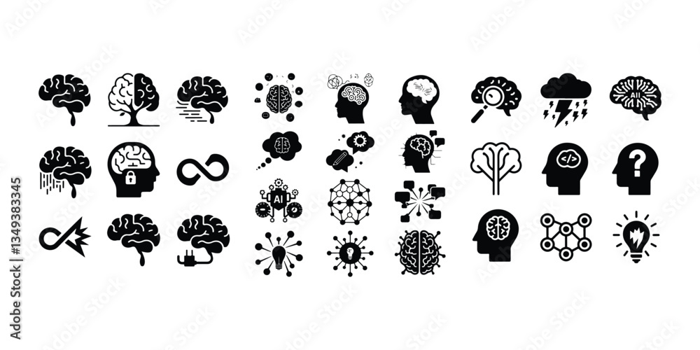 Human brain icon in line style. Editable stroke. Brain and Artificial Intelligence Icons Brain or mind side view flat vector icon for medical apps and websites brain icon
Human brain icon in line style. Editable stroke. Brain and Artificial Intelligence Icons Brain or mind side view flat vector icon for medical apps and websites brain icon