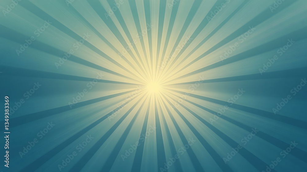 Abstract Teal Rays Emanating From Central Light Source Abstract Teal Rays Emanating From Central Light Source