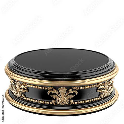 Wallpaper Mural Gold and black luxury podium isolated on transparent background  Torontodigital.ca