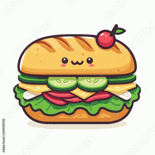bread, baguette, meal, meat, fresh, food, background, cucumber, carrot, lunch, cuisine, coriander, sandwich, asian, traditional, vietnamese, pork, vietnam, sliced, closeup, cilantro, vegetable, street
