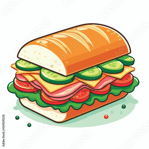 bread, baguette, meal, meat, fresh, food, background, cucumber, carrot, lunch, cuisine, coriander, sandwich, asian, traditional, vietnamese, pork, vietnam, sliced, closeup, cilantro, vegetable, street