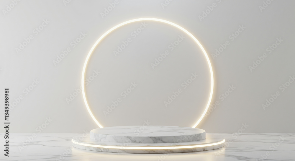 Minimal White Podium for Product Display Minimal White Podium for Product Display
