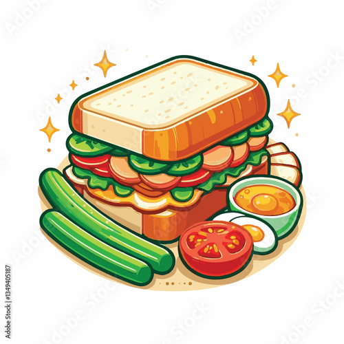 bread, baguette, meal, meat, fresh, food, background, cucumber, carrot, lunch, cuisine, coriander, sandwich, asian, traditional, vietnamese, pork, vietnam, sliced, closeup, cilantro, vegetable, street