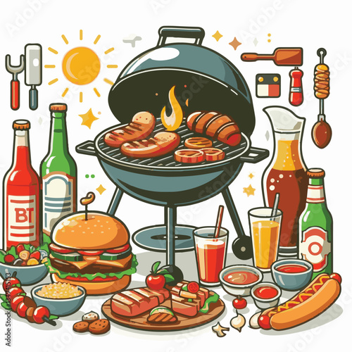 bbq, food, barbecue, grill, party, cooking, meat, picnic, grilling, summer, meal, grilled, cook, beef, cookout, hot, background, barbeque, steak, fire, backyard, pork, flame, delicious, smoke, outdoor
