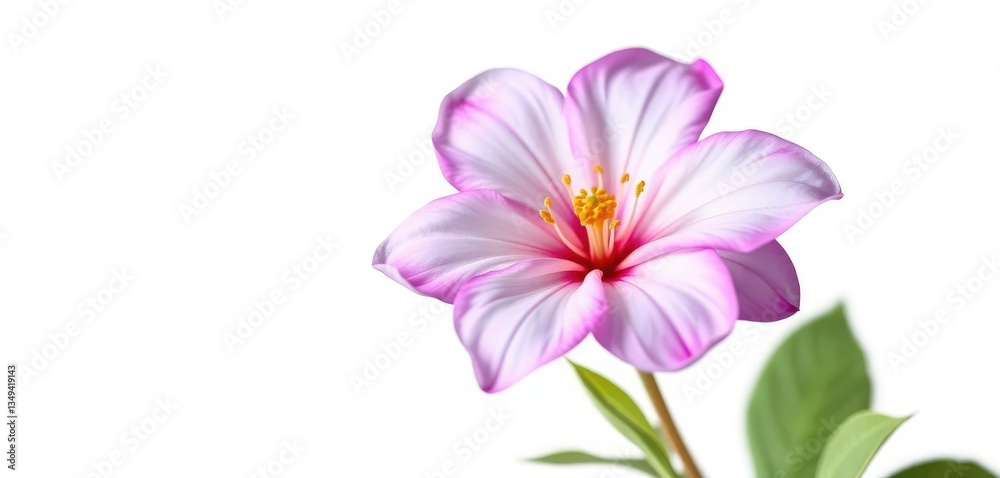 Fototapeta premium A single, vibrant bloom isolated against a pure white backdrop, botany, detail