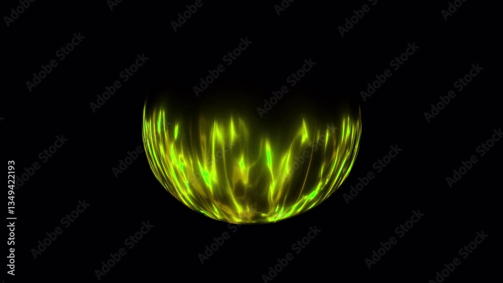 Fire Transitions on Transparent Background. Fire Energy Animation ...