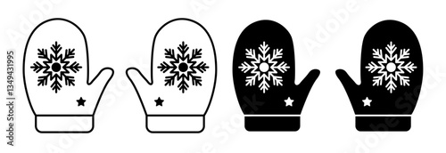 Gloves icons pack. vector illustrations designs