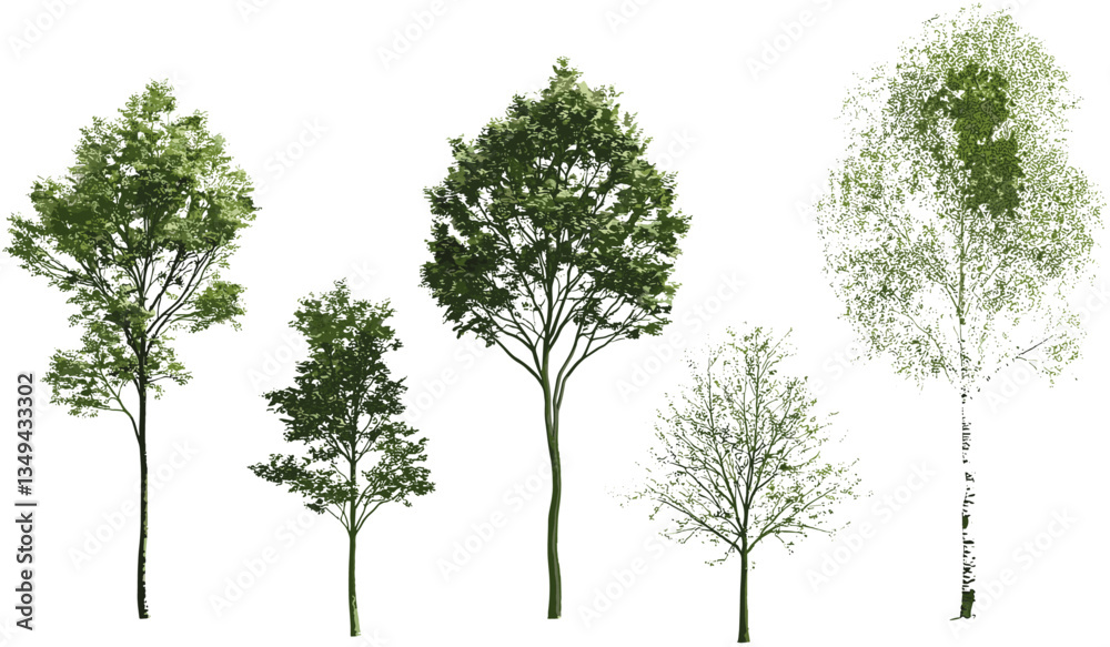 Minimalist tree forms vector collection on transparent backgrounds, PNG, nature icons, abstract tree designs, modern vector art, geometric tree shapes, eco-friendly symbols Minimalist tree forms vector collection on transparent backgrounds, PNG, nature icons, abstract tree designs, modern vector art, geometric tree shapes, eco-friendly symbols