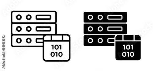 Master data icons pack. vector illustrations designs