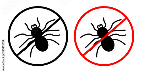Mite in the prohibition signs pack. vector illustrations designs
