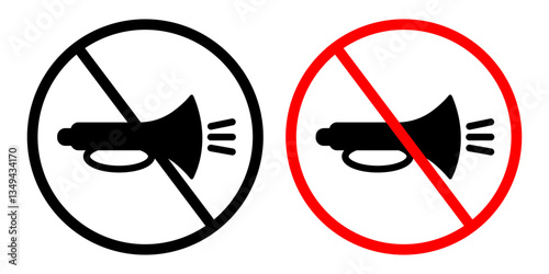 No horn sign pack. vector illustrations designs