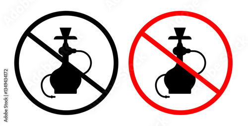 No hookah sign pack. vector illustrations designs