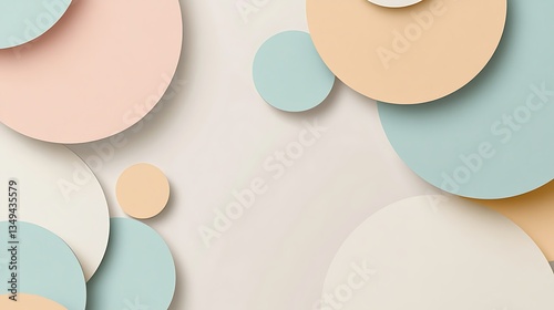 Wallpaper Mural Overlapping Pastel Circles Abstract Design Torontodigital.ca