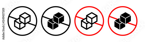 Sugar free icons pack. vector illustrations designs