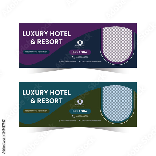 Facebook Cover Design for Hotel Business,
Luxury Hotel Facebook Cover Design, Travel & Hospitality, Elegant Hotel Business, Facebook Header for Marketing & Branding, Modern Hotel Facebook Cover