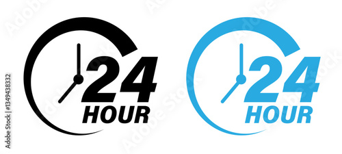 Twenty four hours icons pack. vector illustrations designs