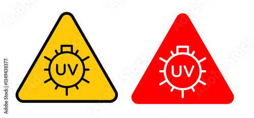 UV light do not look signs pack. vector illustrations designs