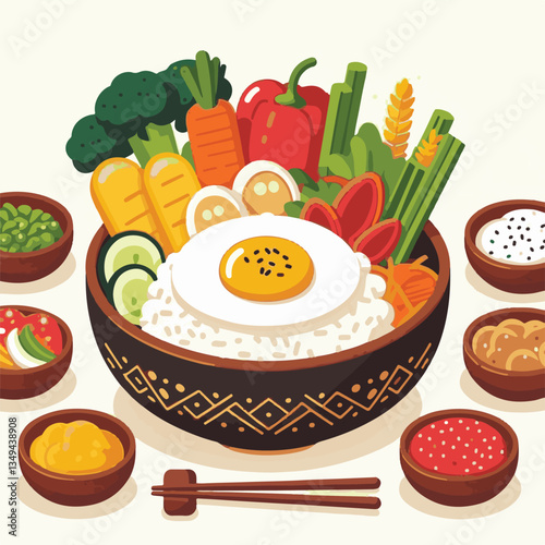 bibimbap, asian, cuisine, meal, healthy, delicious, food, rice, gourmet, korean food, vegetable, cooking, dinner, fresh, colorful, bowl, lunch, traditional, dish, egg, beef, spicy, korean, carrot, mea