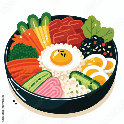 bibimbap, asian, cuisine, meal, healthy, delicious, food, rice, gourmet, korean food, vegetable, cooking, dinner, fresh, colorful, bowl, lunch, traditional, dish, egg, beef, spicy, korean, carrot, mea