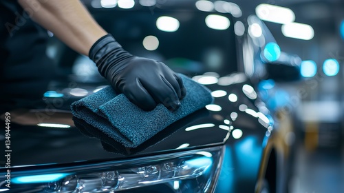 Car Detailing and Polishing Series, Worker Enhancing Vehicle's Shine and Cleanliness with Expert Attention to Detail photo