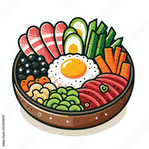bibimbap, asian, cuisine, meal, healthy, delicious, food, rice, gourmet, korean food, vegetable, cooking, dinner, fresh, colorful, bowl, lunch, traditional, dish, egg, beef, spicy, korean, carrot, mea