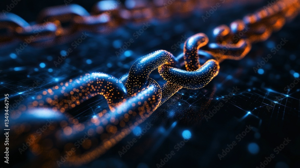 Obraz premium Digital chain link security