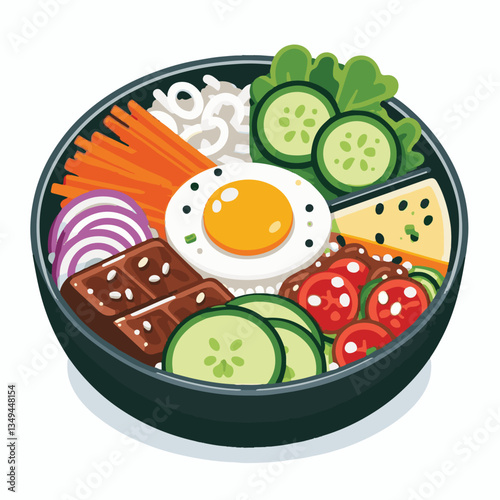 bibimbap, asian, cuisine, meal, healthy, delicious, food, rice, gourmet, korean food, vegetable, cooking, dinner, fresh, colorful, bowl, lunch, traditional, dish, egg, beef, spicy, korean, carrot, mea