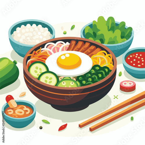 bibimbap, asian, cuisine, meal, healthy, delicious, food, rice, gourmet, korean food, vegetable, cooking, dinner, fresh, colorful, bowl, lunch, traditional, dish, egg, beef, spicy, korean, carrot, mea