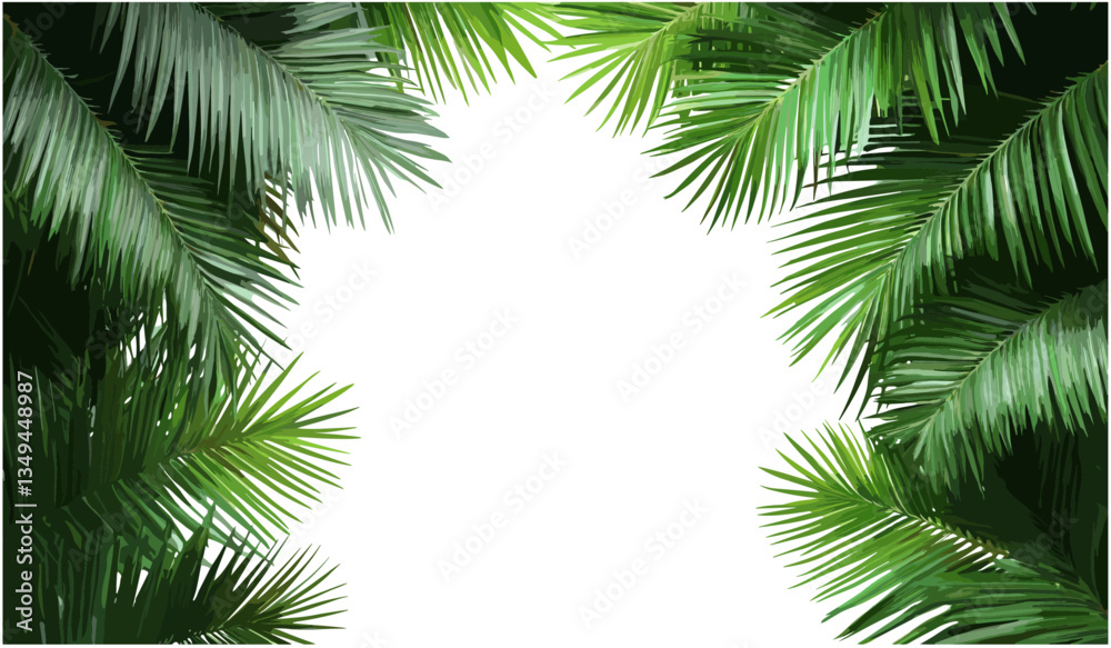 Vector palm tree illustration, cut out tropical leaves png, exotic greenery, nature theme, transparent background, palm fronds design, tropical landscape, natural texture background Vector palm tree illustration, cut out tropical leaves png, exotic greenery, nature theme, transparent background, palm fronds design, tropical landscape, natural texture background