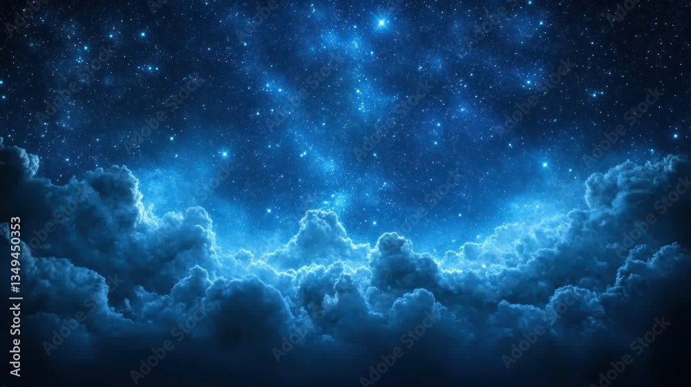 Fototapeta premium Starry night clouds