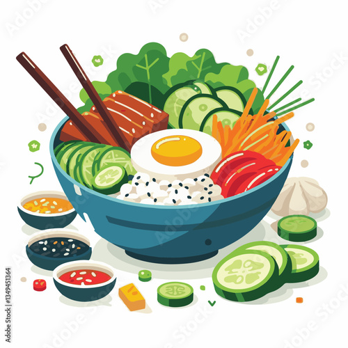 bibimbap, asian, cuisine, meal, healthy, delicious, food, rice, gourmet, korean food, vegetable, cooking, dinner, fresh, colorful, bowl, lunch, traditional, dish, egg, beef, spicy, korean, carrot, mea