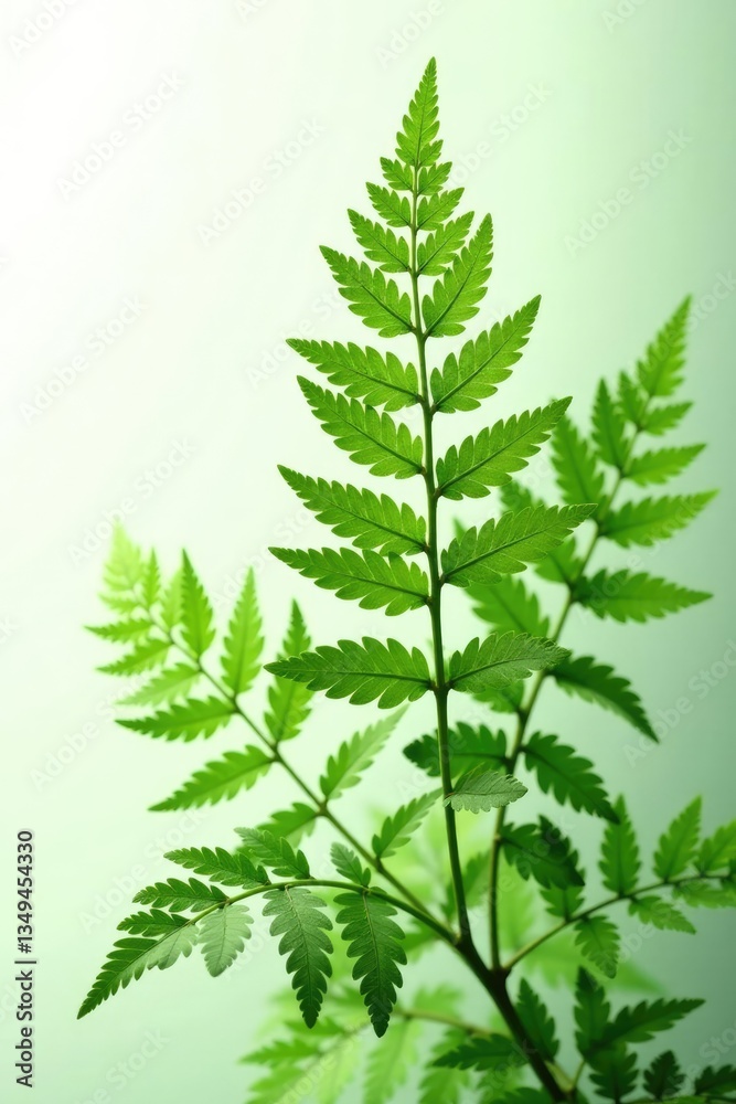 Obraz premium delicate fern fronds isolated on white background, plants, greenery
